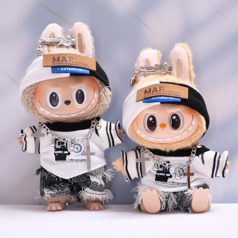 Labubu Clothing Rock Guitar Suit Boy Chic Style Suit 17cm Doll - TikTok ...