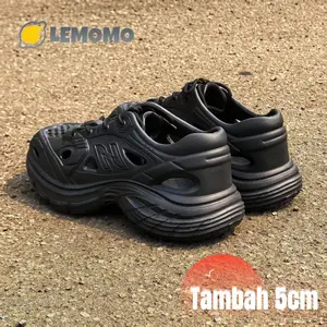 LEMOMO Sandal Pria Outdoor  34-45 Sandal Sepatu Olahraga Pria dan Wanita Kets Luar Ruangan Bahan Karet EVA Elastis Empuk Antislip dan Ringan Size 34-44 Black