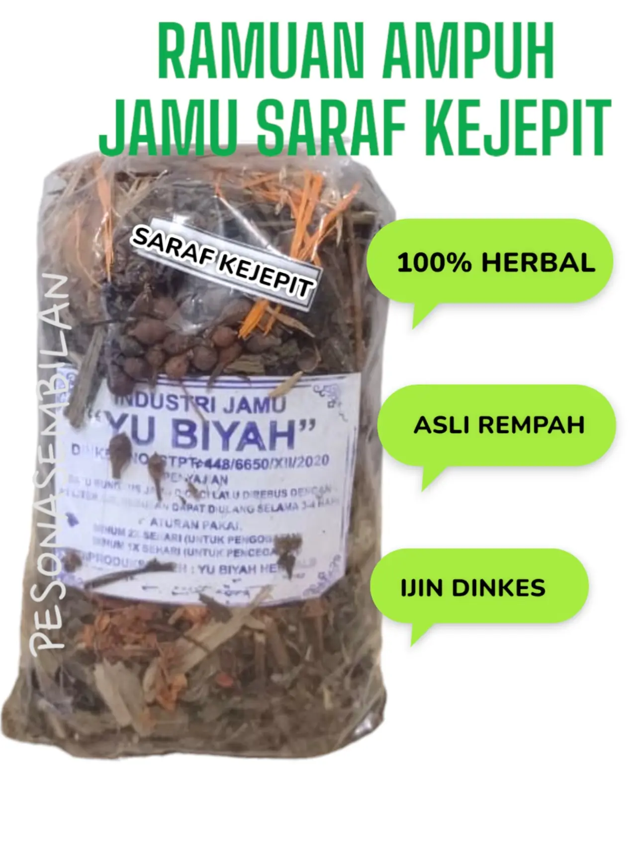 Jamu Godok Saraf Kejepit, Obat Alami Ampuh Urat Syaraf Pinggang Tulang Belakang, Bokong