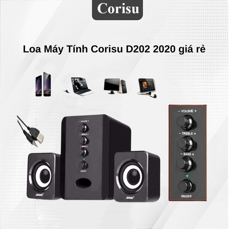 Loa Máy Tính Corisu D202 Âm Thanh Sống Động Cho Laptop, PC - Giá Tốt Chỉ Hôm Nay