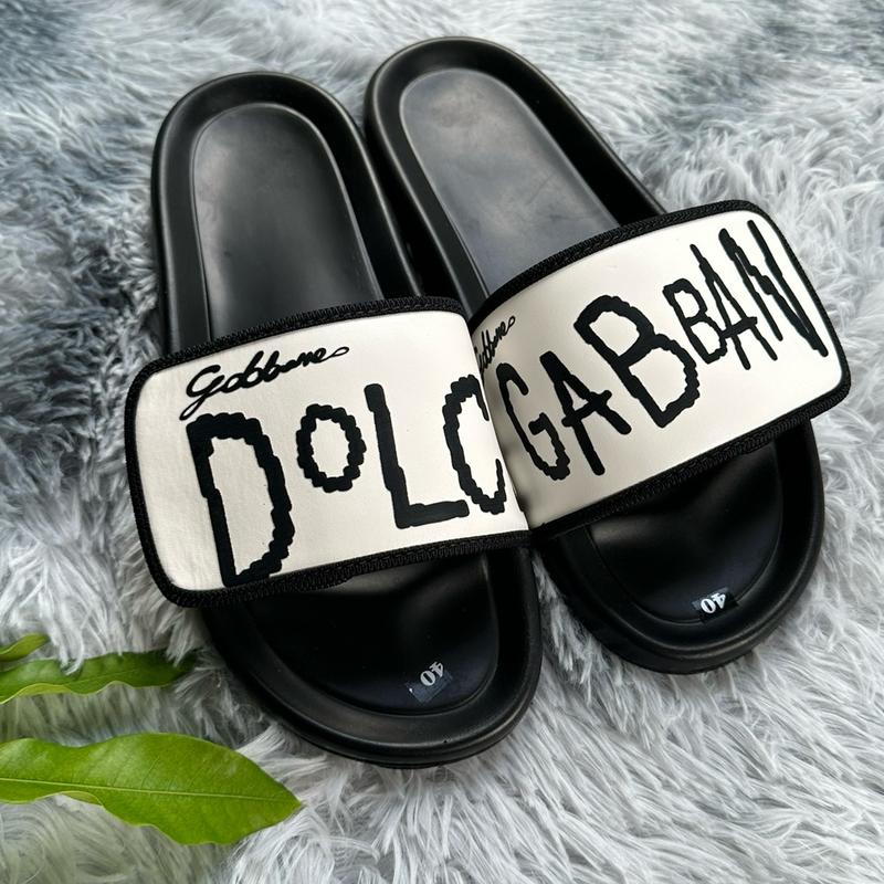 Dép Nam quai ngang xé nhám bo viền trên dưới DéP Đế Bằng Slipper dép   dép gabbana 0