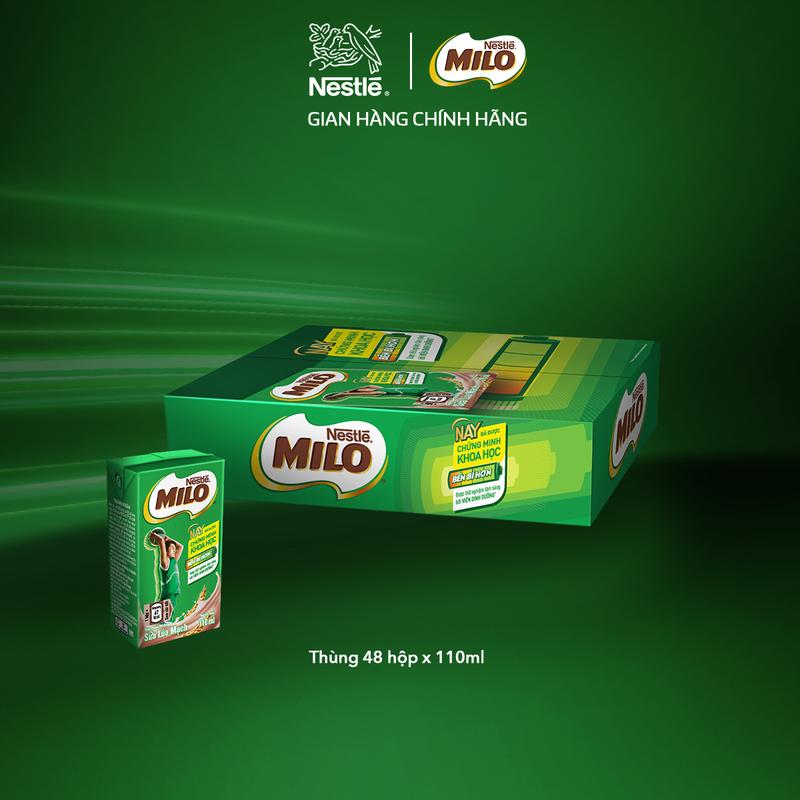 Nestlé VN Sữa lúa mạch Nestlé MILO thùng 48 hộp x 110ml-ST