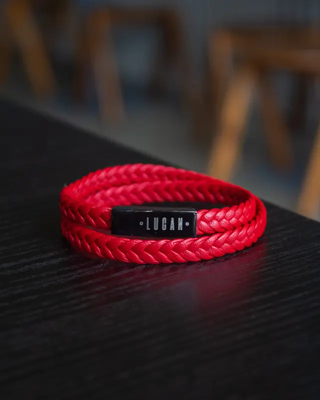 LUCAN - Mineral Series Gelang Kulit Premium Gelang Pria Anti Alergi Kulit Asli Gelang Cowok Pria keren 6