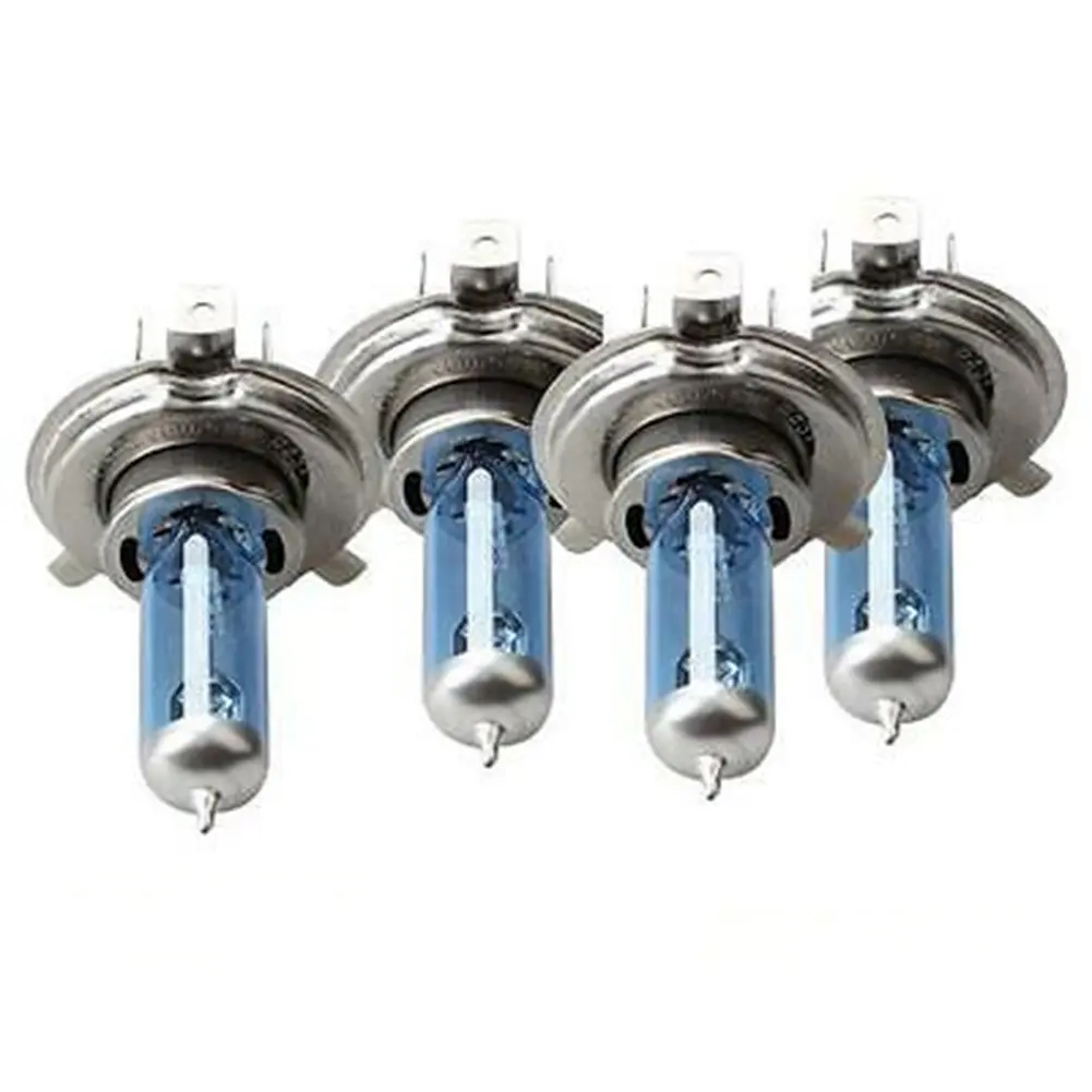 4 x H4 55W xenon car headlights car halogen lamp white light blue bulb