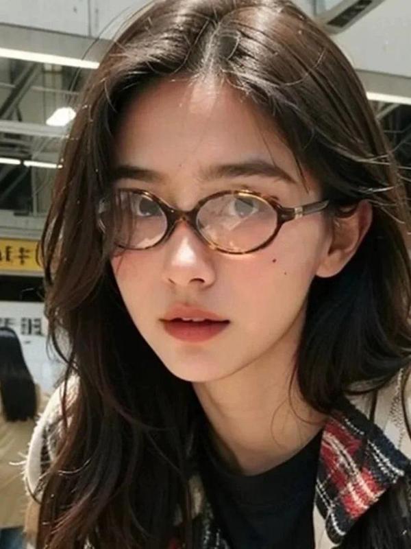 Product Introduction of Y2K Girls Retro Oval Frame Glasses Women Female Ins Sweet Cool Eyeglasses Fashion Accessories 15