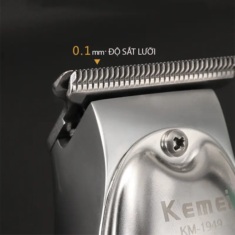 Tông đơ bấm viền Kemei KM-1949 bản lưỡi mỏng bấm siêu bén và sắc nét. 4
