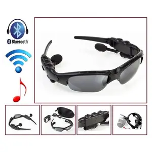 Kacamata Bluetooth musik stereo Mp3 /Kacamata wireless Hitam Sunglasses Charger Earphone Headphones Pc