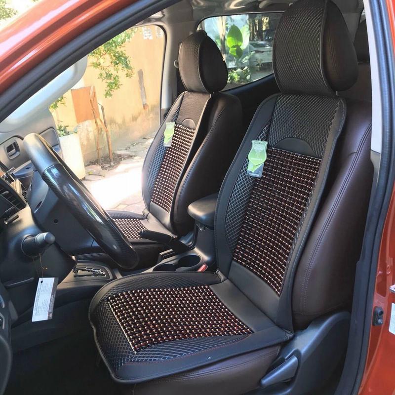 Bộ Áo Ghế Ô Tô Hạt Gỗ Massage Lưới Tangdi - Bọc Ghế Ô Tô Chống Nóng - Chất Liệu Da Cao Cấp