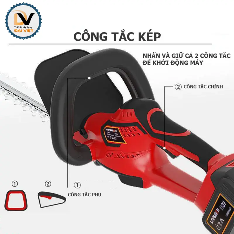 Máy cắt tỉa hàng rào pin Lapusen 1800W - Pin 1500 mAh 7