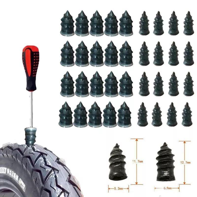 Hộp 10 vít vá lốp xe không săm cho ô tô, xe máy