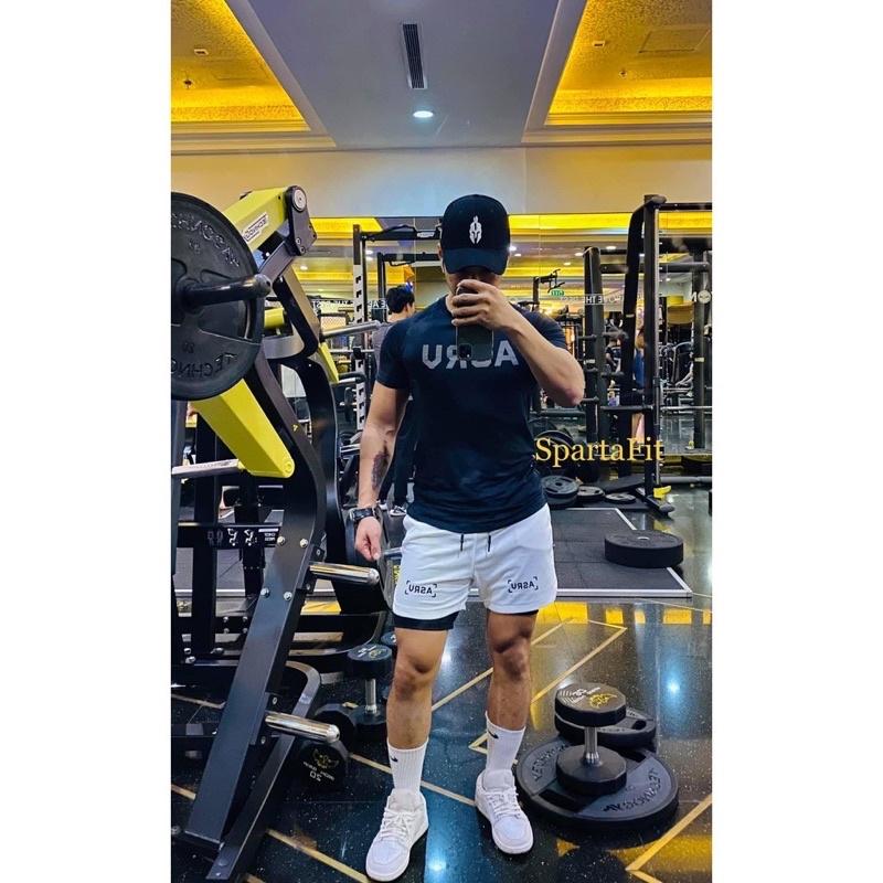 Quần thể thao 2 lớp, thun mè, co giãn 4 chiều , logo GYMS.HARK, ASRV