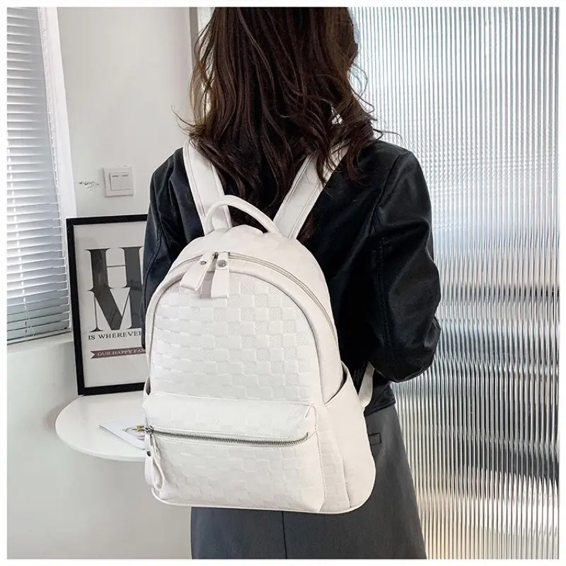 Balo Da Đi Học Thời Trang Nam Nữ Cặp Da Pu Cao Cấp Đi Học Ulzzang Balo Đựng Laptop 14 Inh - BL14 Bag Nhung Đeo Vai 4
