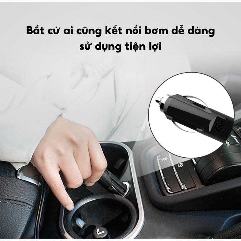 Máy Bơm Lốp Ô Tô Điện Tử Mini Cầm Tay Tự Ngắt Bơm Lốp Xe Hơi Tự Động Tiện Dụng Chất Lượng Cao 7