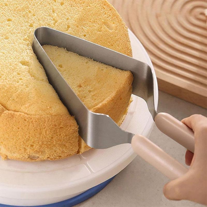 Product Introduction of Stainless Steel Cake Slicer, 1 Count Cake Transfer Tool, Cake Cutting Tool, Baking Tool for Home Kitchen Dessert Shop 0