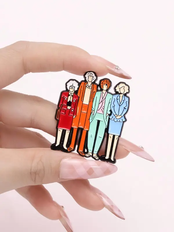 The Golden Girls Cartoon Brooch, Cute Fashion Alloy Badge for Women & Men, Enamel Pin Suitable for Backpacks, Jeans, Scarves, Hats Decoration 6