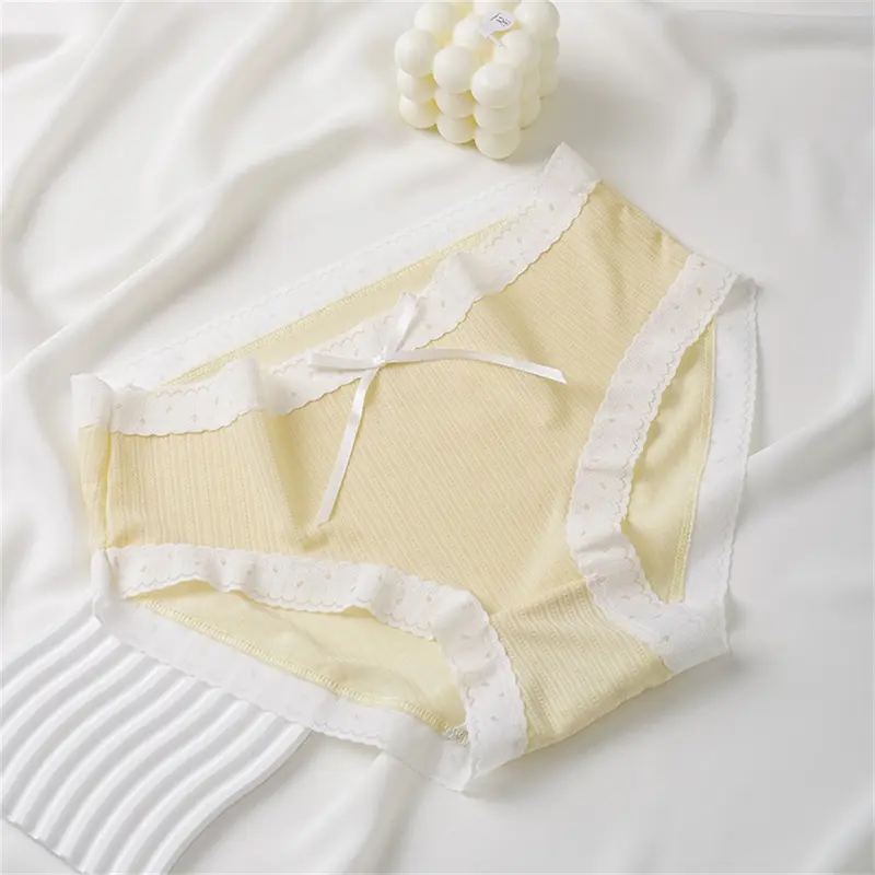 Quần Lót Cotton Nguyên Chất, Mỏng Và Ôm Sát, Miễn Phí Và Thoải Mái Khi Mặc, Cạp Trung Thoáng Khí, Lụa Lạnh Thanh Lịch Cho Nữ, Quần Lót Ren Vải Tuyn Thoáng Khí, Thoải Mái Và Kháng Khuẩn 8