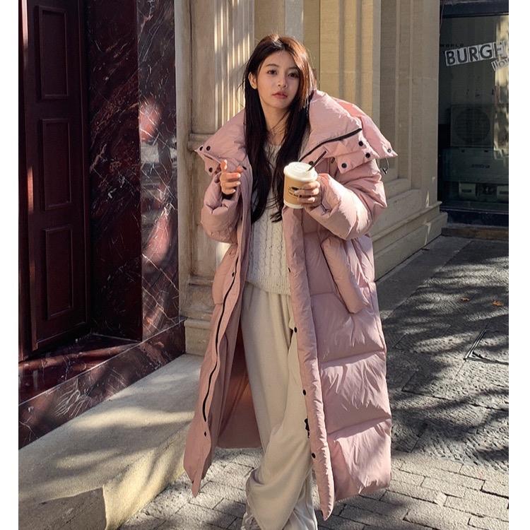 Áo phao lông vũ đại hàn dáng dài Women Nữ Top Jacket