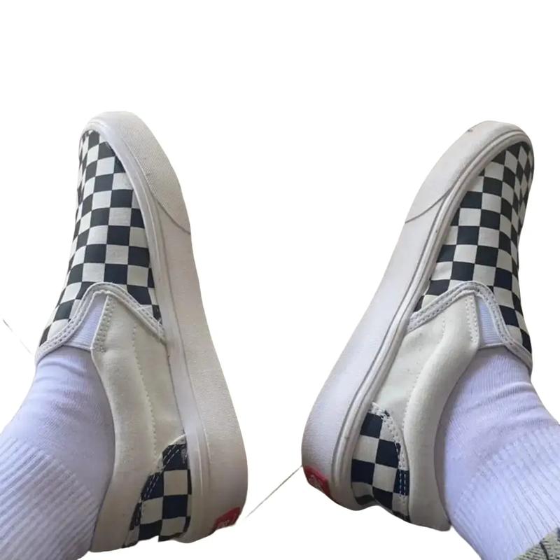 Giày Lười Vải Nam Nữ Ca Rô Full Bill Shoes  Jean