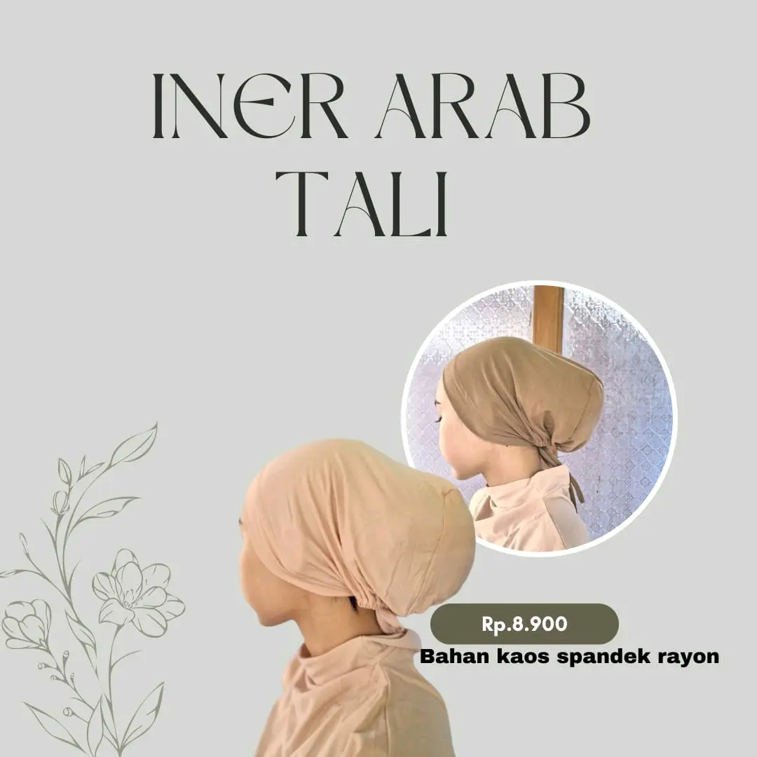 INNER ARAB TALI BAHAN SPANDEK RAYON Ciput Jilbab