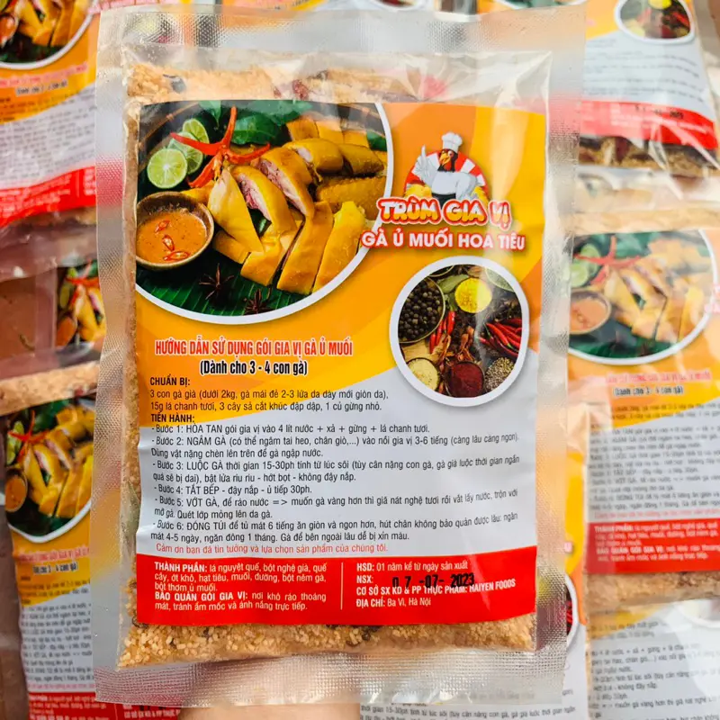(Trợ giá) Gia vị gà ủ muối hoa tiêu dùng cho 3-4 con gà chuẩn vị thơm ngon- gói 300g