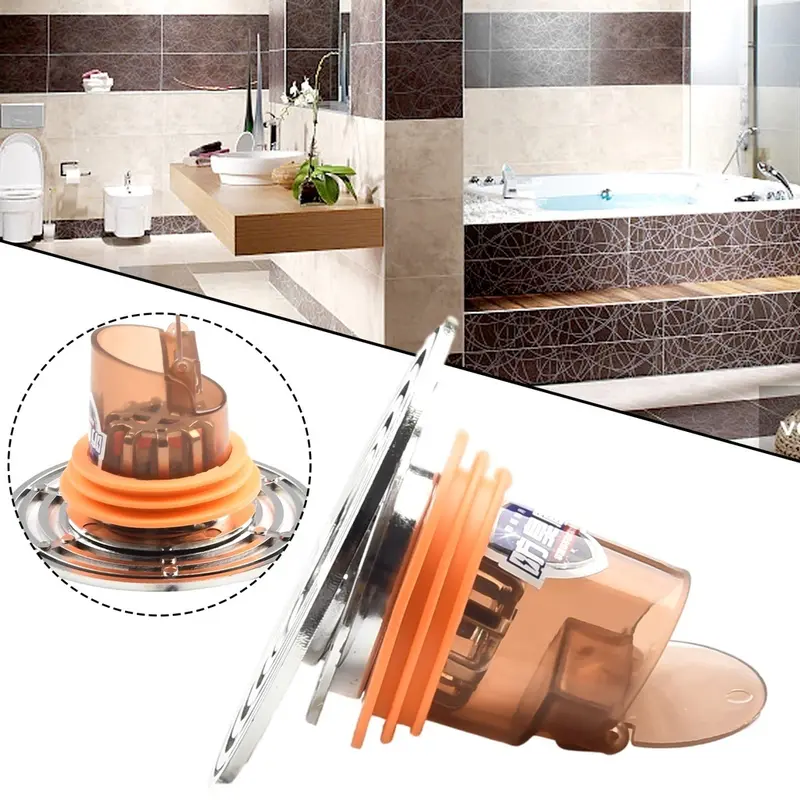 Nắp Đậy Cống Thoát Nước, Ngăn Mùi Thoát Sàn Nhà Tắm Chống Nghẹt Hiệu Quả  Lõi Chống Côn Trùng Sàn Lọc Bao Khử Mùi Phòng Tắm Vệ Sinh Cống Tắm Thoát 7