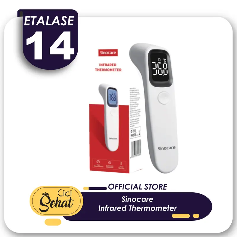 Sinocare Infrared Thermometer - Termometer Inframerah AET-R1D1 5