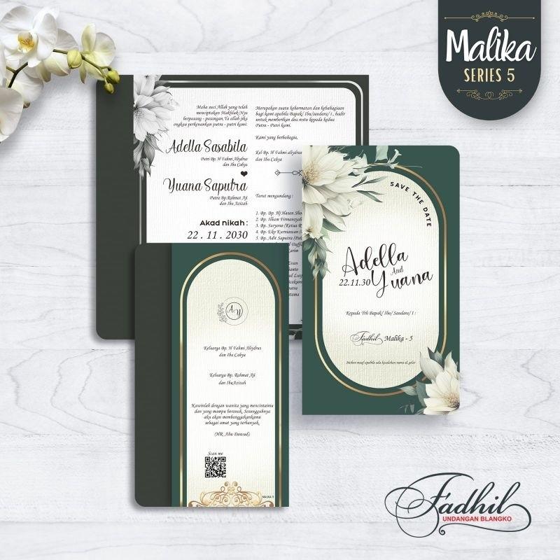 Undangan Pernikahan FADHIL MALIKA 05 Elegan Modern Paket Lengkap 100 PCS Gratis Label & Plastik - JanjiKita | Default
