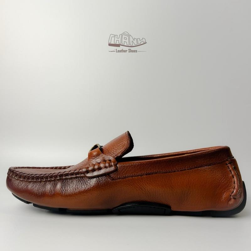 V07: giầy đi dự tiệc Màu Cafe giầy lười nam da bò Hạt .lót Da Cừu Đế âm .Trang trí mác Đồng . Trẻ trung mềm mại sử dụng hàng ngày Shoes Đế Bằng GiàY Cao Su Loafergiầy da mềm Loafer