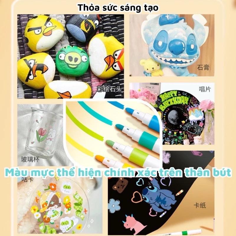 Product Introduction of Hộp 60 Bút Màu Acrylic Marke Cao Cấp Chống Nước Màu Sắc Tươi Sáng - Bút Lông Vẽ Trên Nhiều Chất Liệu 40