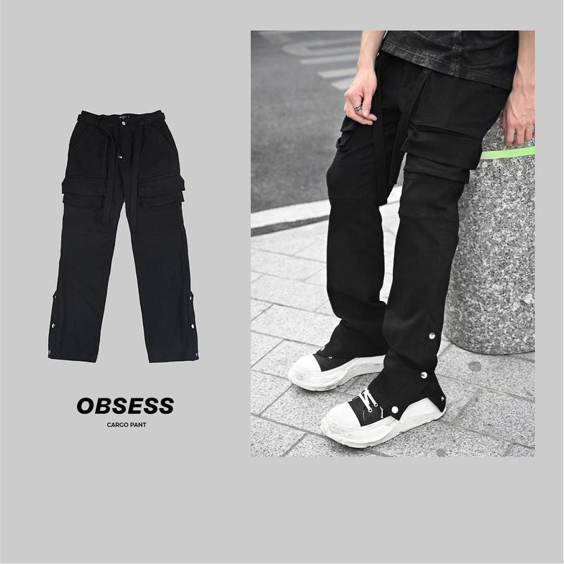 Quần jean túi hộp khuy bấm Obsess Brand Cargo Pant Menswear Có Túi