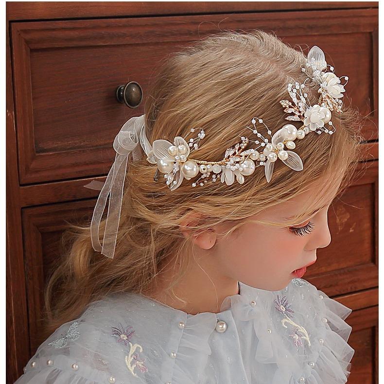 BANDO ANAK PEREMPUAN BANDANA BUNGA MAHKOTA AKSESORIS RAMBUT PRINCESS 1