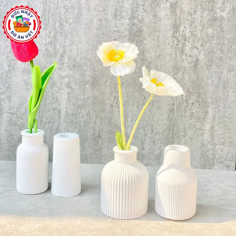 Lọ hoa thạch cao dùng chụp ảnh sản phẩm, decor trang trí nhà cửa 1