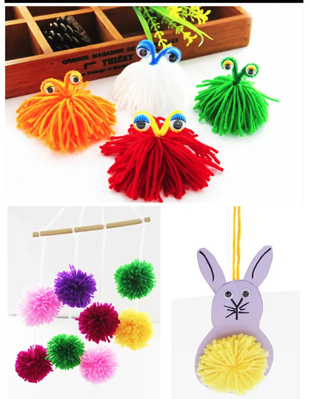 Set cuộn len 12 màu để làm đồ thủ công handmade trang trí làm đồ chơi mầm non DIY sáng tạo đa dạng 7