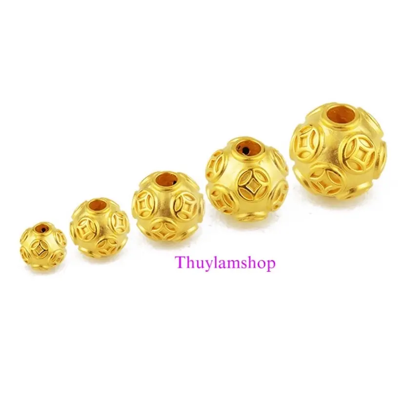 Bi 6li 8li 10li kim tiền dập nổi cao cấp xâu vòng handmade