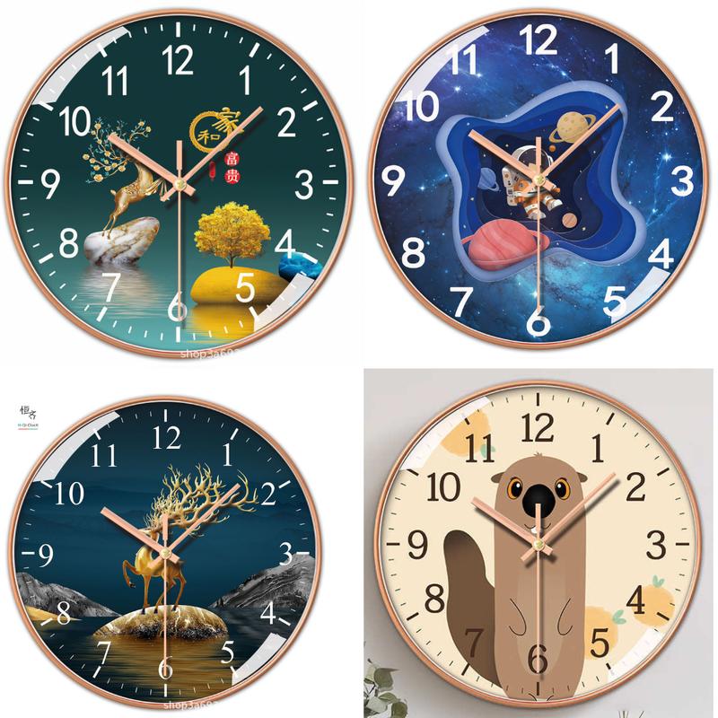 Đồng hồ treo tường trang trí decor kim trôi không tiếng động 20cm QUARTZ trang…