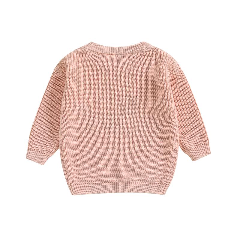 Product Introduction of Baby Girl Sweater, Long Sleeve Crew Neck Letters Ghost Winter Warm Knit Pullover Sweater Halloween Clothes 39
