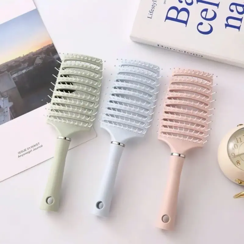 Combo 4 Lược Chải Gỡ Rối Làm Phông Tóc - Lược Bán Nguyệt Màu Trơn Pastel Siêu Xinh 4