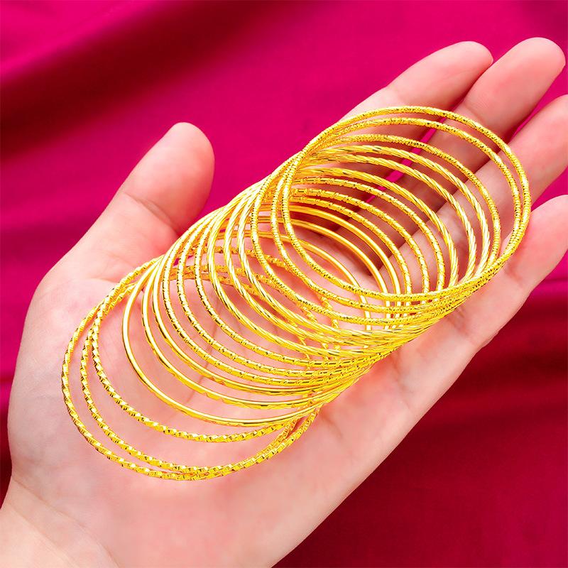 Vòng Tay Mỏng Đơn Giản, Dành Cho Nữ, Rộng 2 Mm, Nhiều Kiểu / Kích Cỡ Có Sẵn, Vòng Tay Đơn Có Thể Gập Lại 3
