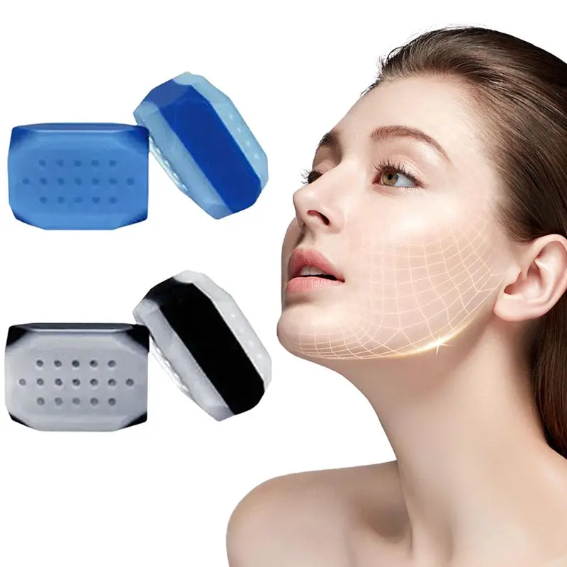 Máy Tập Cơ Hàm, 2 Chiếc, Dụng Cụ Tập Thể Dục Mặt, Dụng Cụ Tập Bóng Nhai, Dây Thè, Làm Bằng Silicon, Cầm Tay, Thích Hợp Cho Nam Và Nữ, Để Tập Hàm Và Chân Hàm 2
