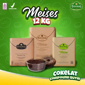 TEKOMAS – Meises Cokelat Grade Hitam, Coklat, Hijau 12 Kg Topping Roti Donut Bahan Kue Premium Baking Food Kuning
