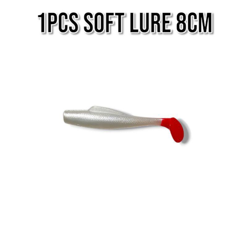 ECERAN/1PCS SOFT LURE 8CM. UMPAN CASTING GABUS 7