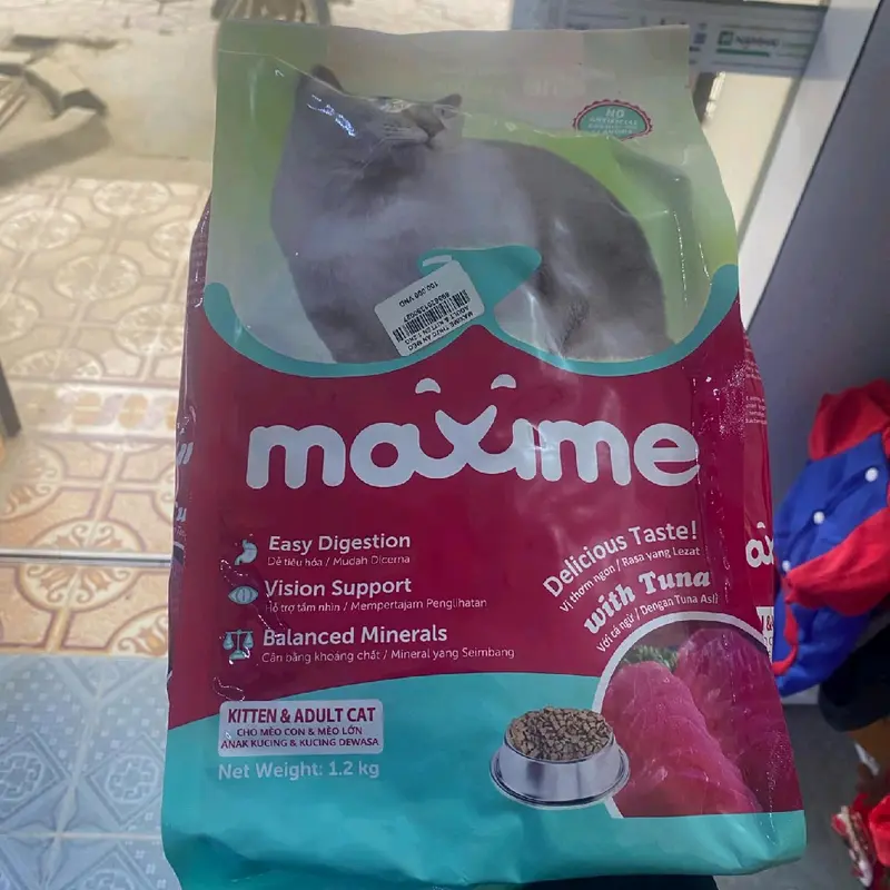 Maxime 1,2kg thức ăn hạt cho mèo lớn và mèo nhỏ 1