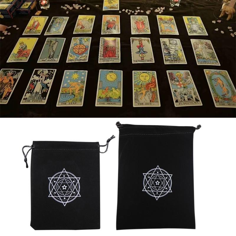 Tấm Thảm Bài Tarot Nhung, Ruoti Tarot, Bộ Bài Tarot, Bàn Bài Tarot Nghi Ngờ, Bảng Trò Chơi Bàn Bài Tarot, Túi vải nỉ Tarot Đựng Đồ Trang Sức 3