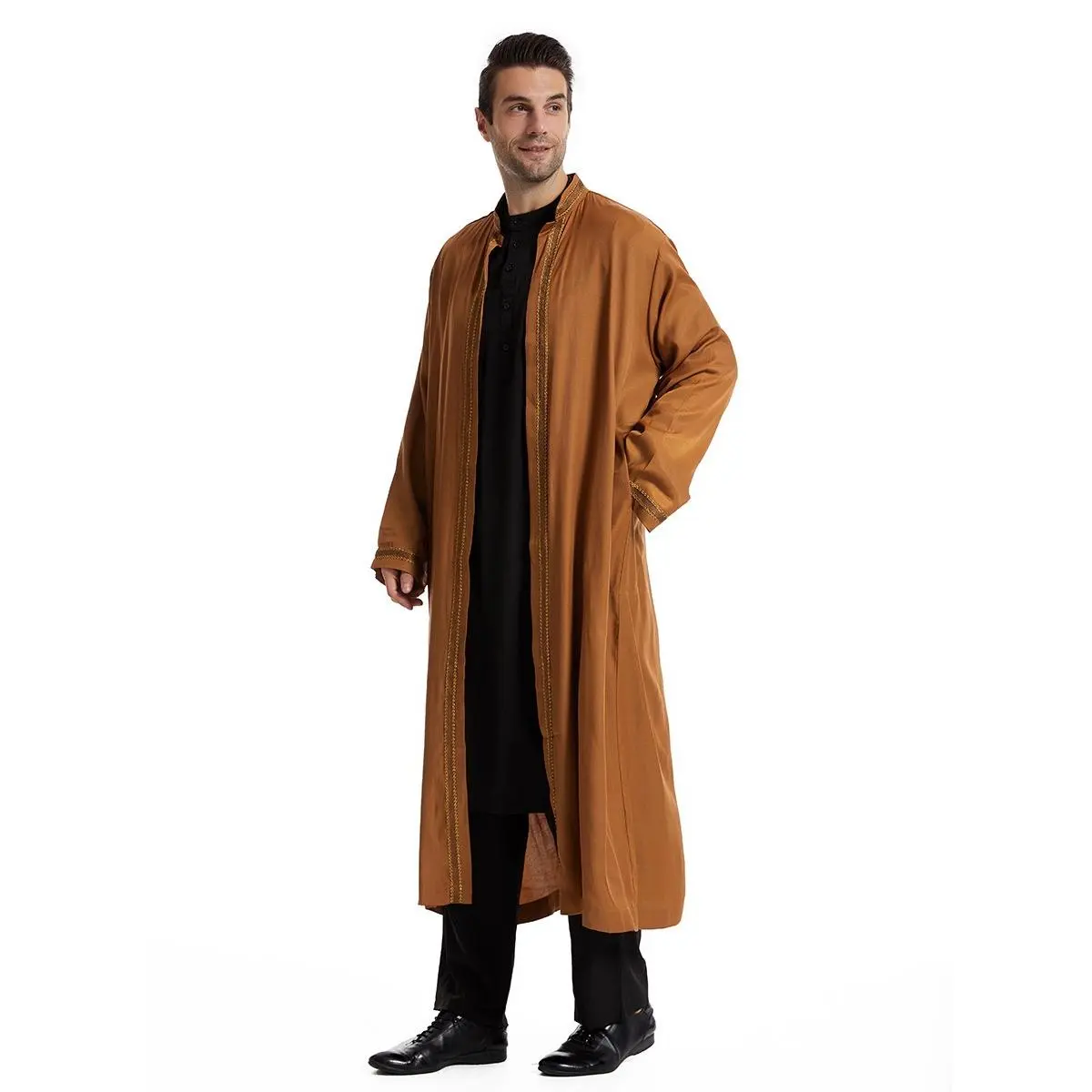 Clothes for Worship Service Middle East Loose Men's Muslim Robes Men's Arab Robe Th830