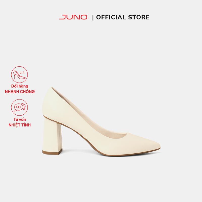 JUNO Giày Cao Gót Pump Gót Trụ Mũi Nhọn - CG07159
