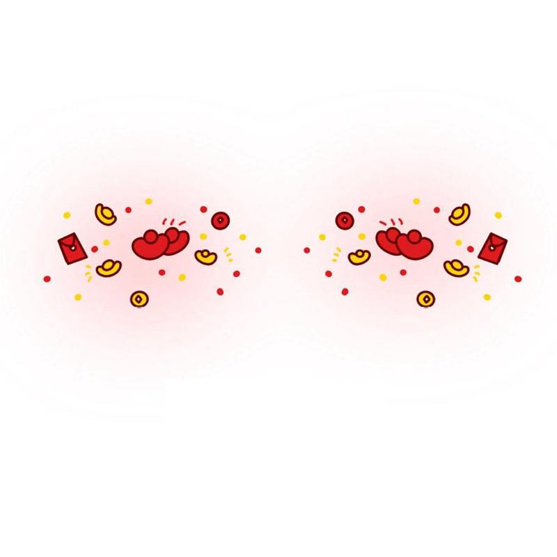 Product Introduction of New Year Makeup Face Paste Santa Claus Face Paste Holiday Party One-time Temporary Stickers For Children 29