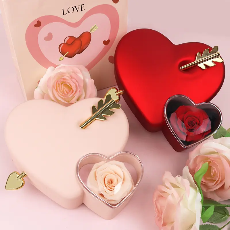 Valentine'sDay Gift Forever Rose Heart Jewelry Gift Box/Gift for girlfriend/Gift for mom/Gift for daughter/Birthday /Anniversary/Wedding gift
