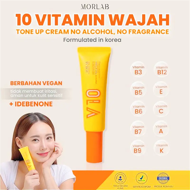 MORLAB V10 TONE UP CREAM PENCERAH WAJAH