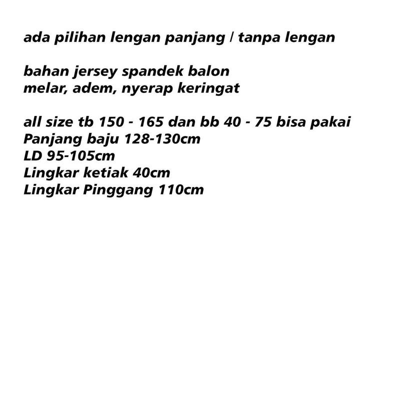 Inner Span Dress - Gamis lengan panjang dan tanpa lengan Polos Busui Bahan Jersey Fit To L by Arlentya 1