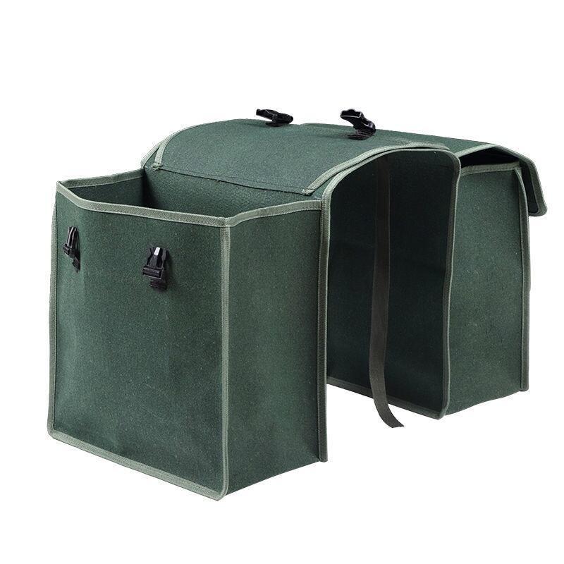 Túi Đựng đồ bằng Vải Bố, Dày, Thích hợp cho yên xe phía sau xe đạp và xe máy Sport Túi Thể Thao Bag 1pair Universal Bike Saddle Bag Hành lý Pannier Vải đơn giản Mũ bảo hiểm Vest Bag 2